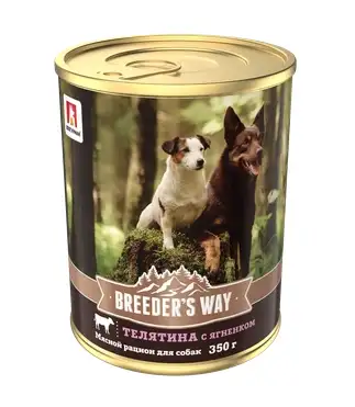 Зоогурман Breeder's Way консервы для взрослых собак с телятиной и ягненком
