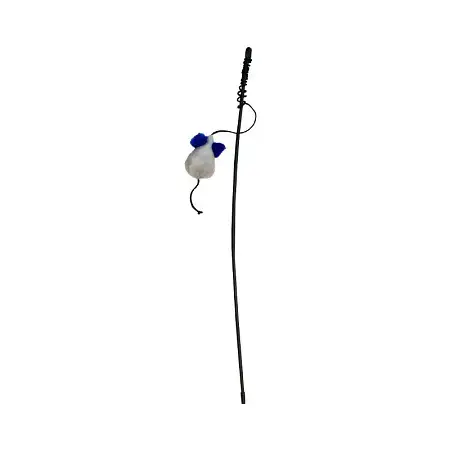 Купить zooexpress игрушка для кошек Удочка пластиковая с мышкой плюшевой